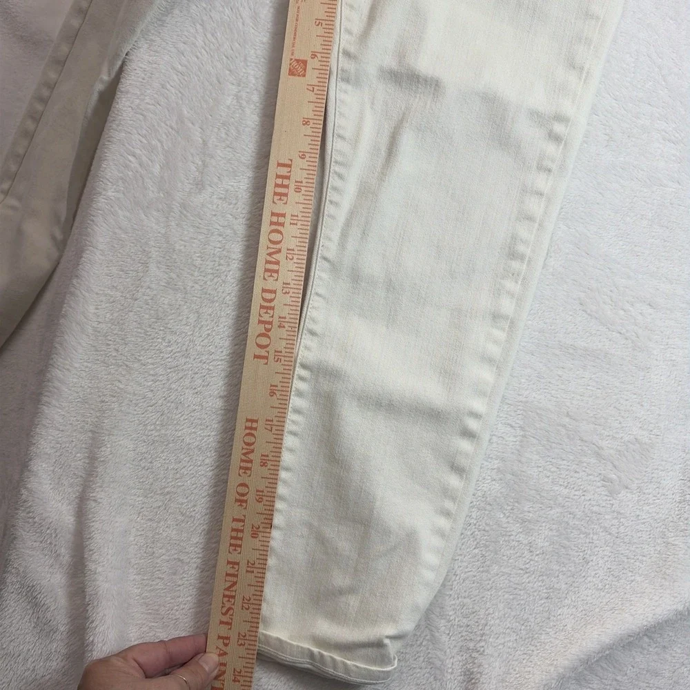 Banana Republic Women's Jeans White Skinny Crop 28/6 Mid Rise‎ Stretch Denim